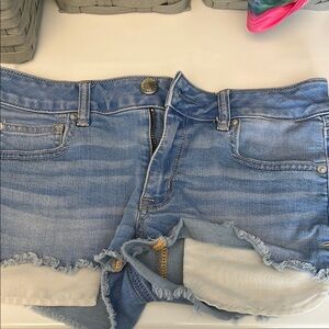 American Eagle Light Blue Denim Shorts size 8